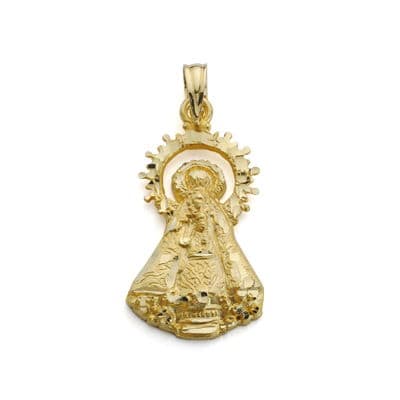 18K Silueta Virgen De Castellar 25x13 mm
