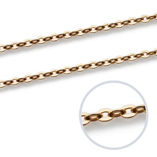 18K Forced Chain 50 cm 1.2 mm