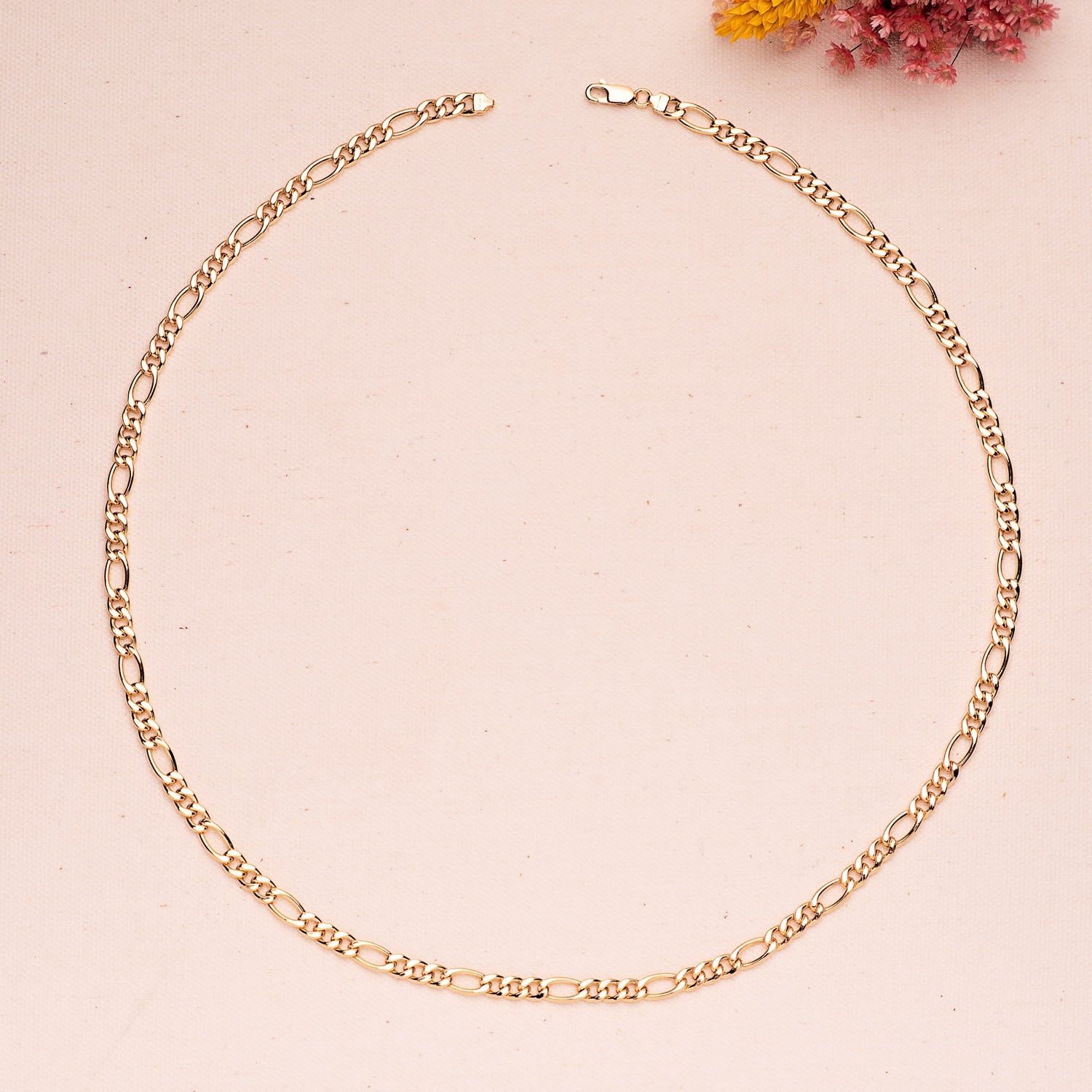 18K Yellow Gold Hollow Chain Link Cartier Type Width 5.5 mm Length 60 cm
