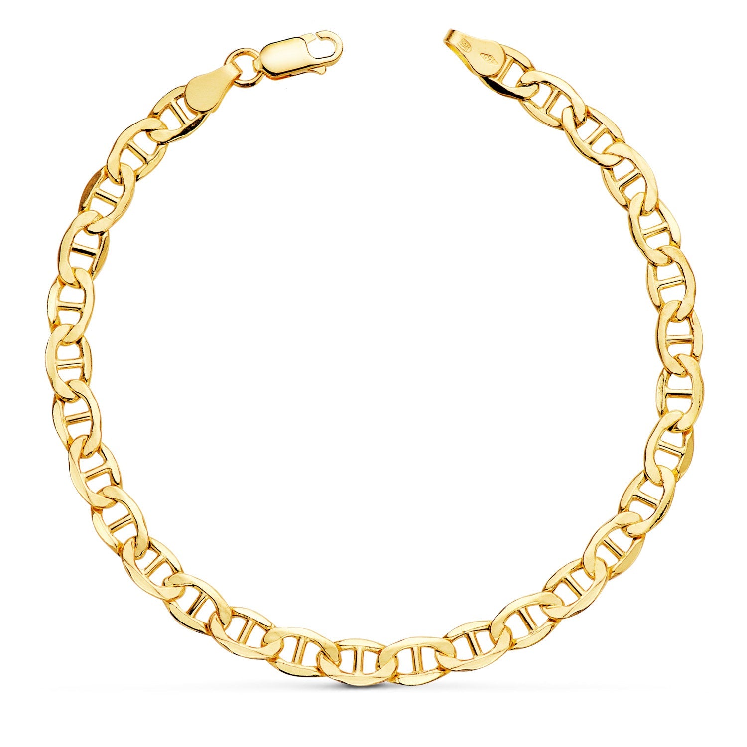 18K Yellow Gold Hollow Anchor Bracelet Width: 5 mm Length: 20 cm