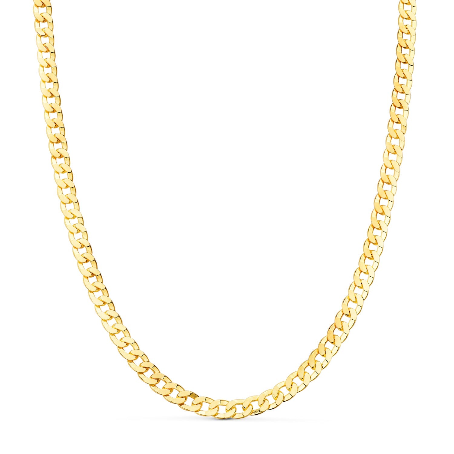 18K Yellow Gold Hollow Barbada Chain Length 60 cm Width 5.3 mm