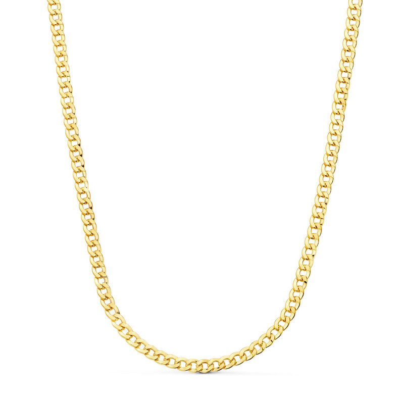 18K Yellow Gold Hollow Curb Chain Length 60 cm Width 4.7mm