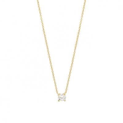 Small Gold Plated Pendants with Zirconia