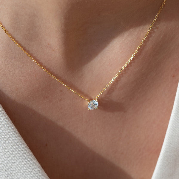 Small Gold Plated Pendants with Zirconia