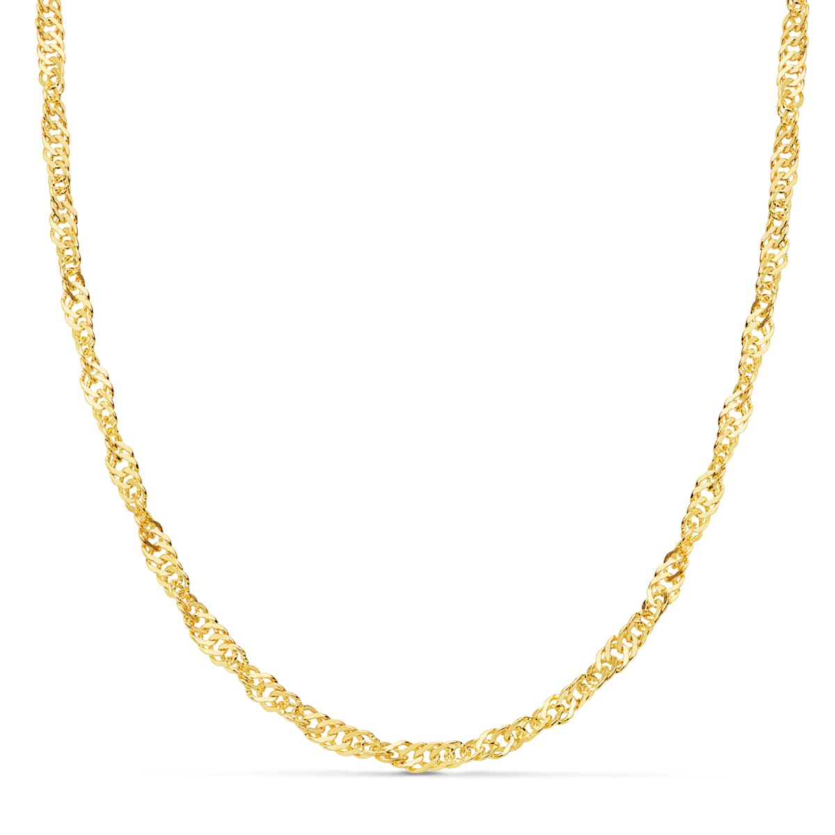 18K Solid Singapore Chain 50 cm 4 mm