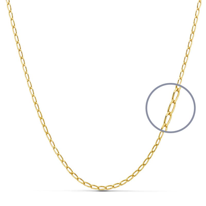 18K Cadena Maciza Bilbao 60 cm 1.5 mm