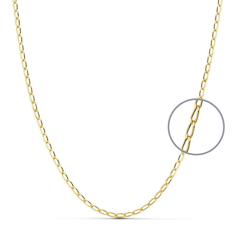 18K Solid Bilbao Chain 50 cm 2 mm