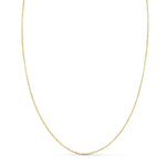 18K Cadena Maciza  Forzada Largo 50 cm Ancho 1 mm