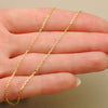 18K Cadena Maciza  Forzada Largo 50 cm Ancho 1 mm