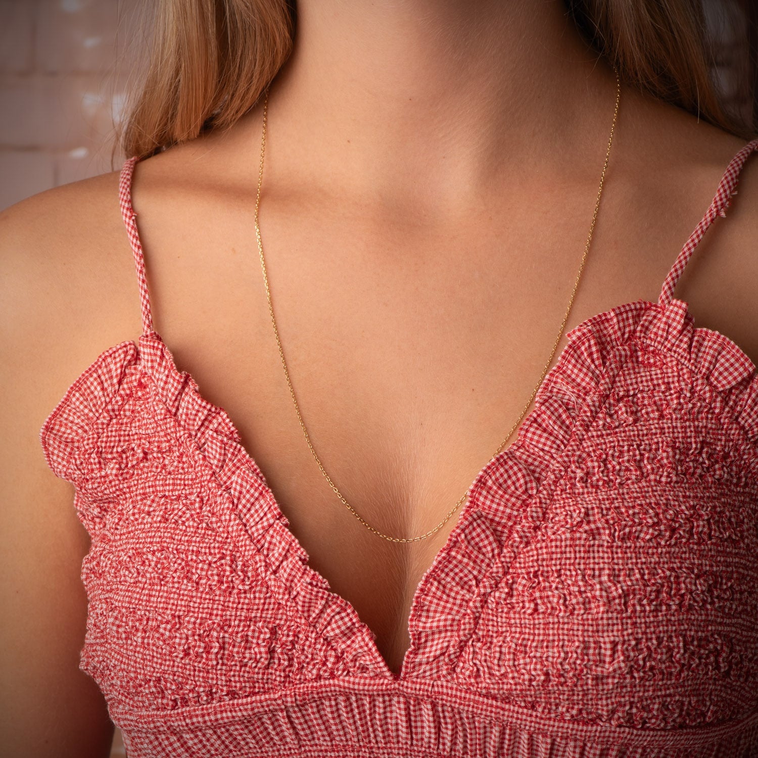 18K Cadena Maciza Forzada 60 cm 1.2 mm