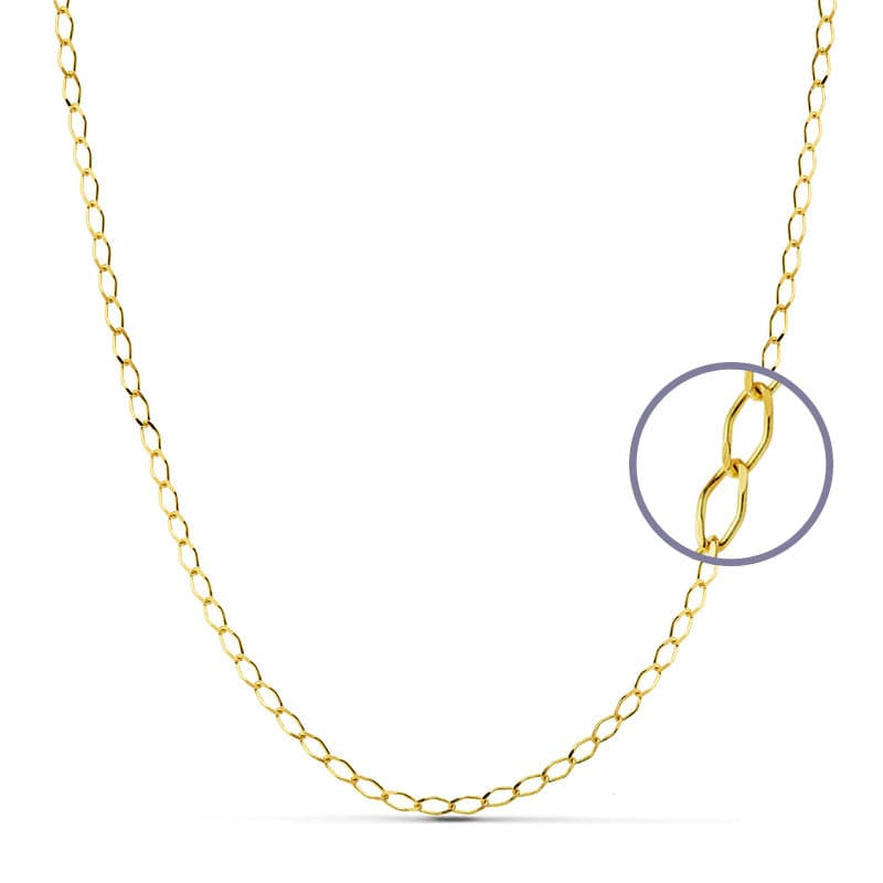 18K Solid Rhombus Chain 35 cm 1.75 mm 1.70 Gr