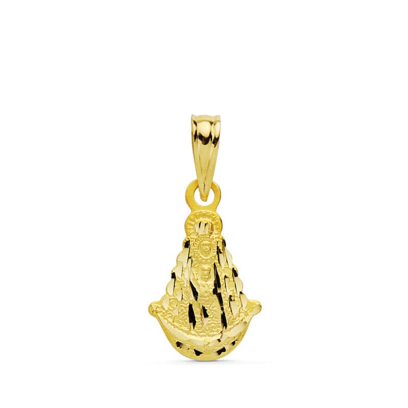 18K Virgen Del Rocio Silhouette 15x10 mm