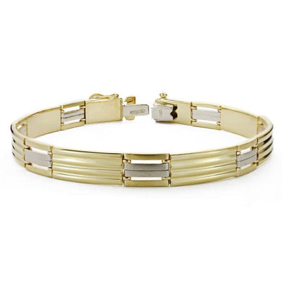 18K Two-Tone Men's Bracelet 21.5 cm
