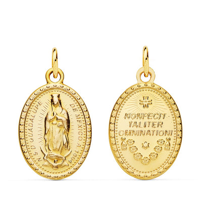 18K Virgin of Guadalupe Scapular 23x15 mm