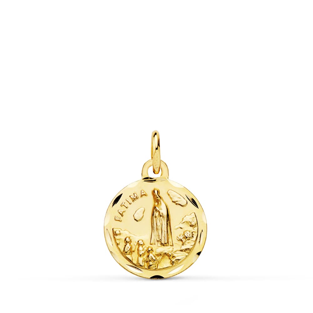 18K Virgin of Fatima Medal 14 mm