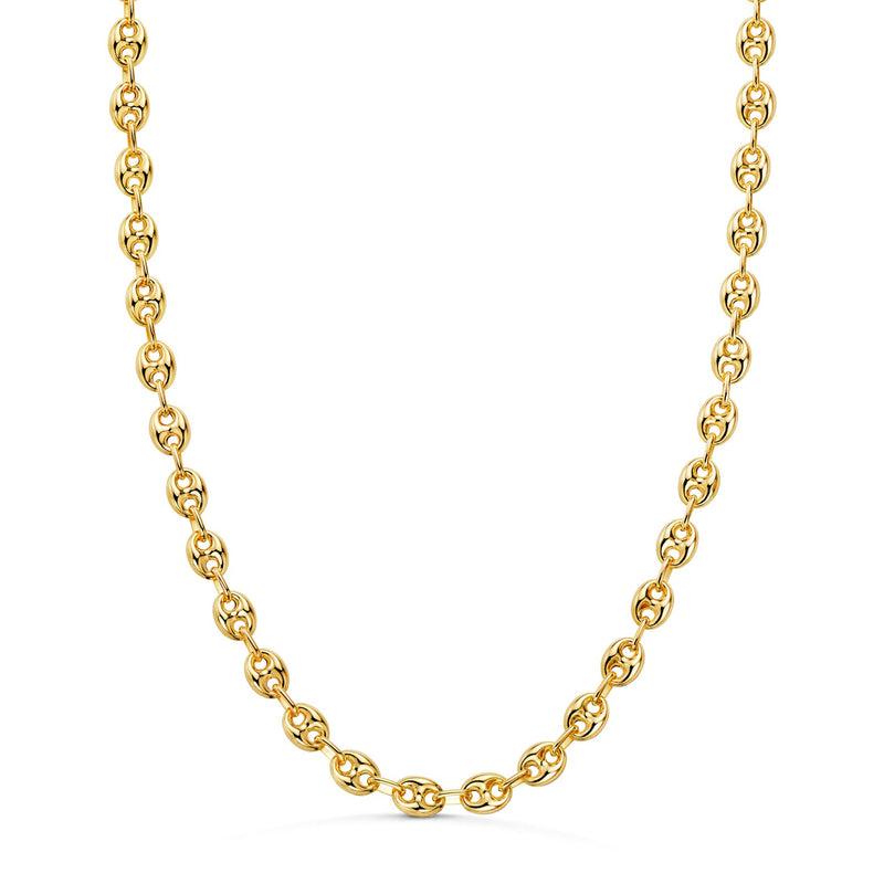 18K Yellow Gold Hollow Rope Chain Width: 8x6mm. Length: 60 cm