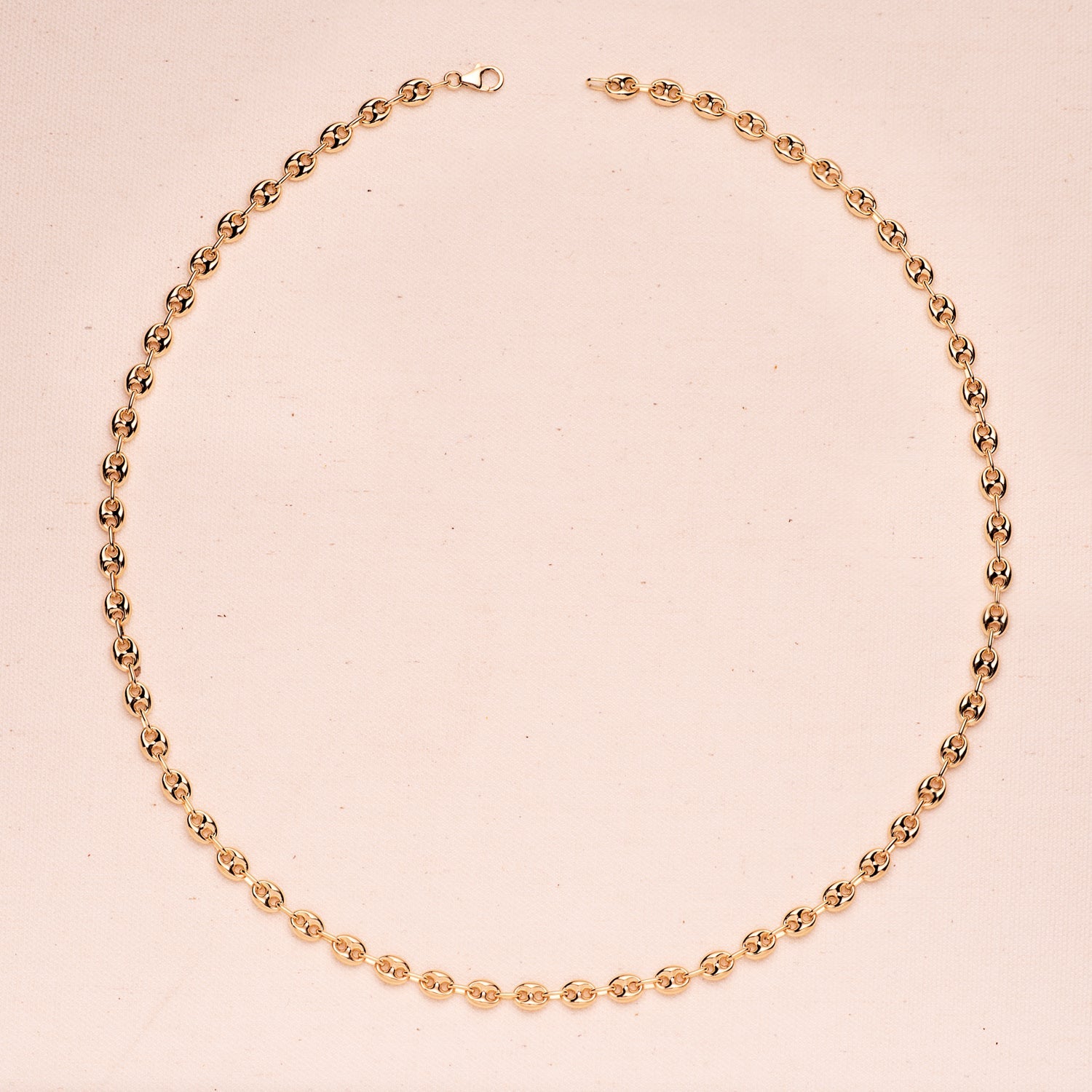 18K Yellow Gold Hollow Calabrote Chain Width: 8x6mm. Length: 60 cm