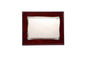 Placa conmemorativa pergamino con lazo en plata sobre base de madera