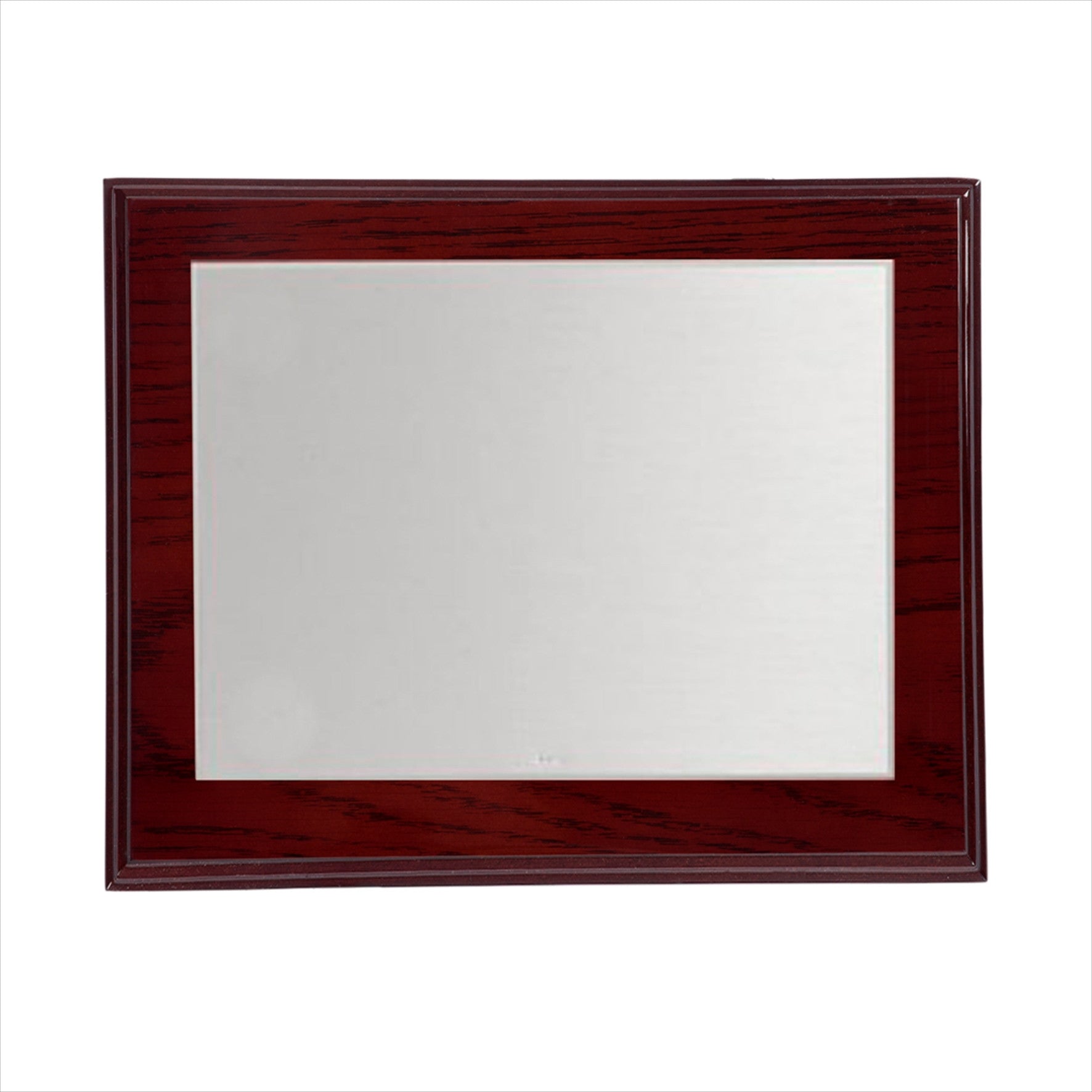 Placa de homenaje sobre base de madera