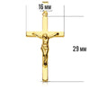 18K Cross With Christ. 31x16 mm