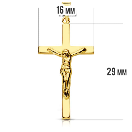 18K Cruz Con Cristo. 31x16 mm