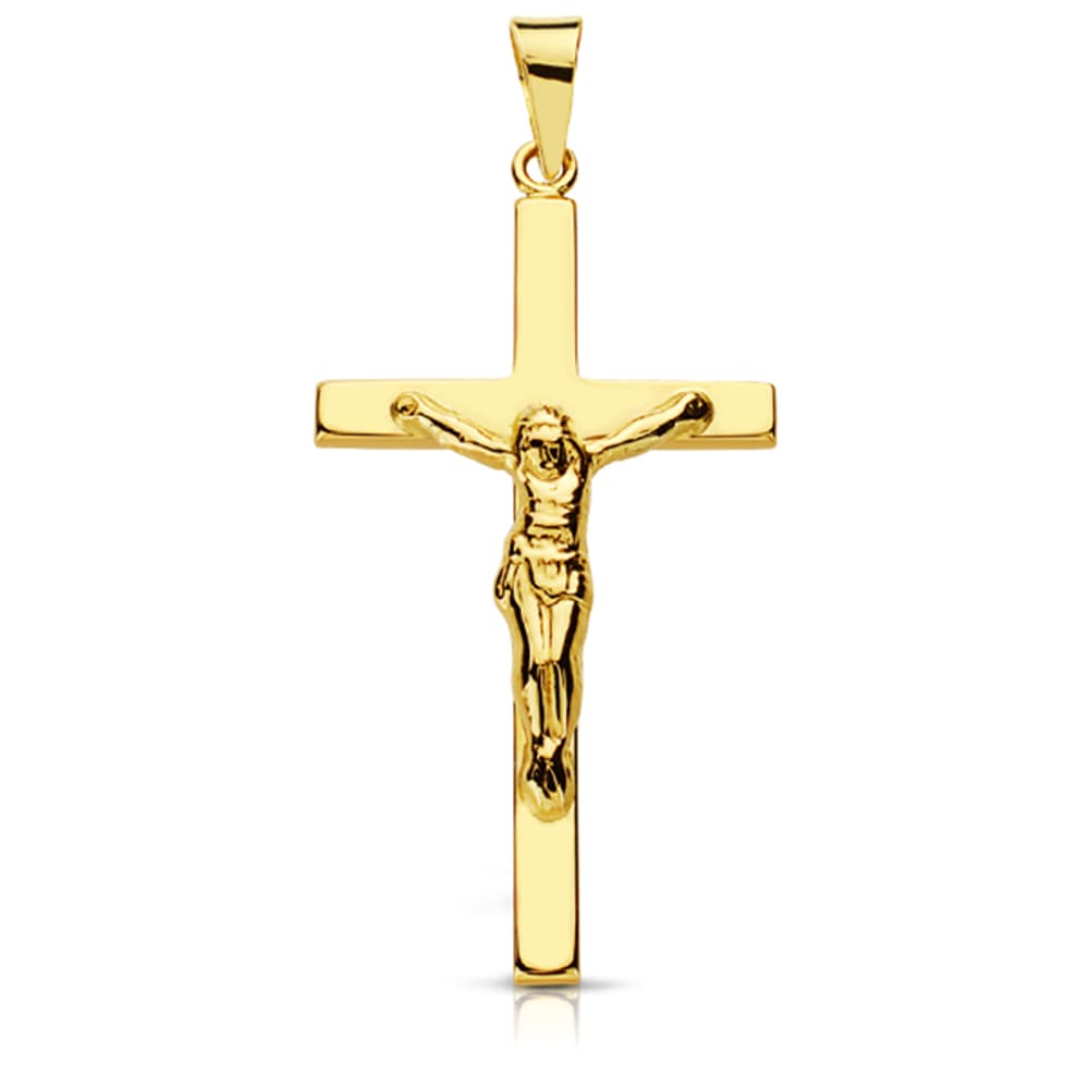 18K Cross With Christ. 31x16 mm