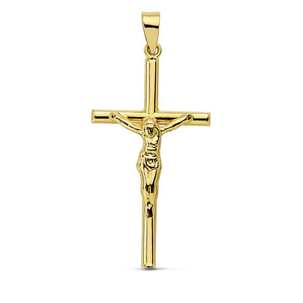 18K Hollow Christ Cross 32x16 mm
