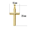 18K Cruz Lisa Palo Oval. 25x15 mm