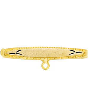 18K Alfiler Oro Amarillo Tallado 30X5 mm