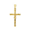 18K Cross Christ Round Stick 28x15x2 mm