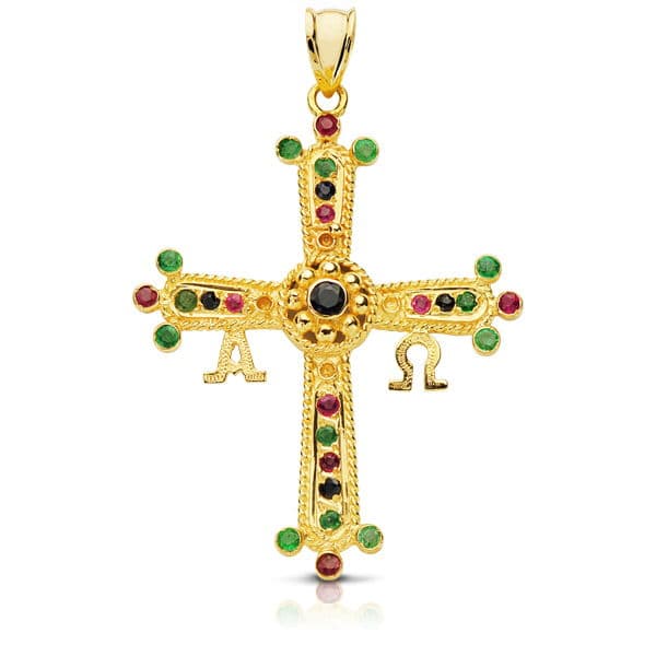 18K Large Covadonga Cross 40x34 mm