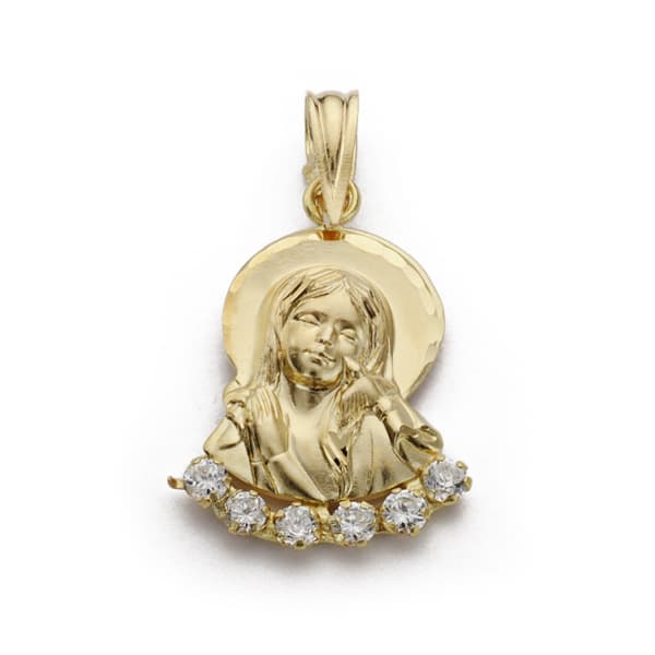 18K Pendant Virgin Girl 22x13 mm