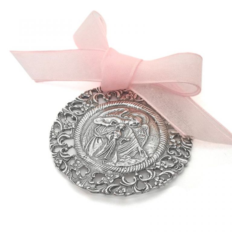 Silver Holy Angel Cradle Medal 
