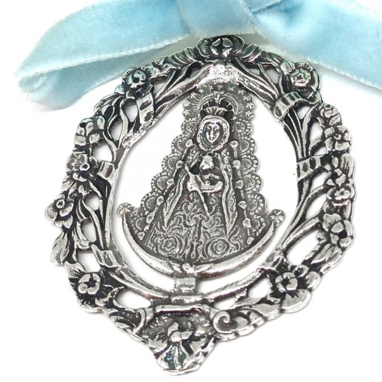 Médaille De La Crèche En Argent Virgin Del Rocío 