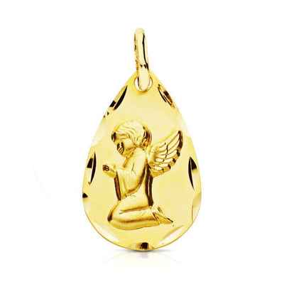 18K Medalla Angel 19x11 mm