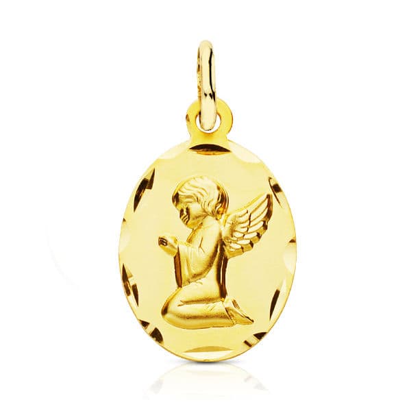 18K Angel Medal 19x12 mm