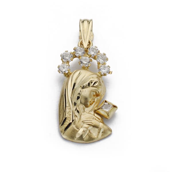 18K Virgin Girl Pendant 20x10 mm