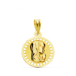 18K Virgin Girl Medal 17x14 mm