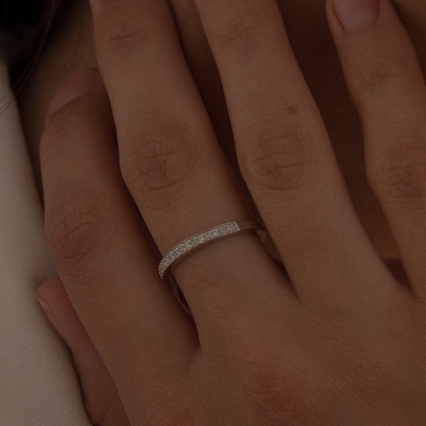 Fine Silver Rings with Zirconia Setting