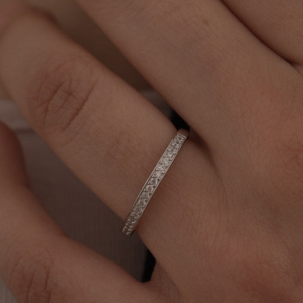 Fine Silver Rings Classic Design with Zirconia