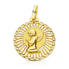 18K Openwork Angel Medal Medal 21x19 mm