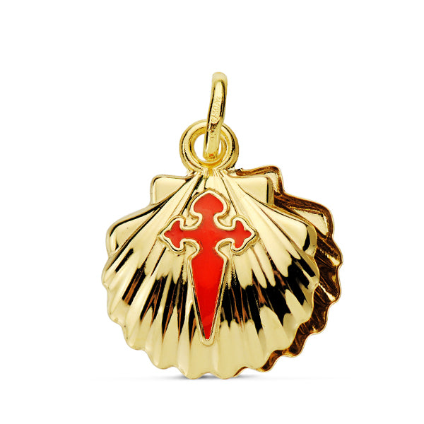 Pendentif Double Coquillage Santiago 18K 14 mm