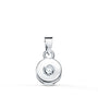 Colgante Chatón Oro Blanco 18k con Diamante Brillante 5,5 mm – 0,05 Qt Si-H
