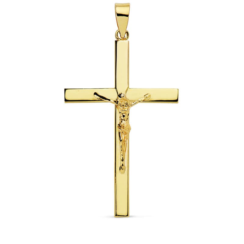 Croix 18K avec Christ 35x22x3 mm