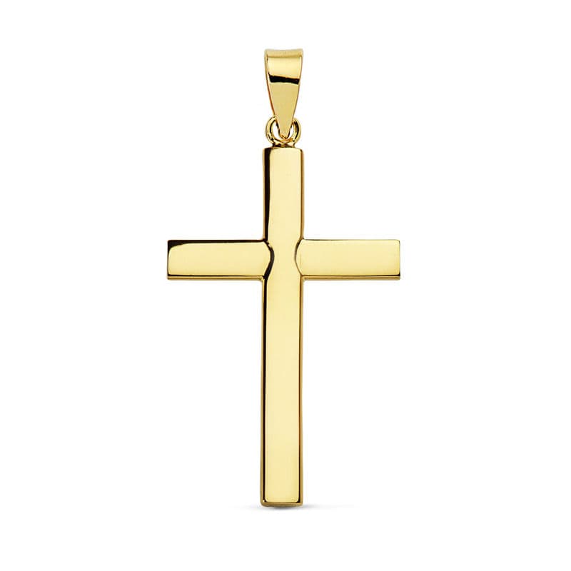 18K Smooth Cross 25x16x3 mm