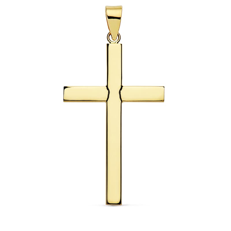 18K Smooth Cross 32x18x3 mm