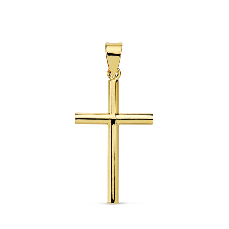 18K Smooth Cross 23x13x2 mm