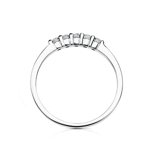 18K Ring Diamonds Brilliant Cut White Gold 0.300 Carats Purity VS2 Color G