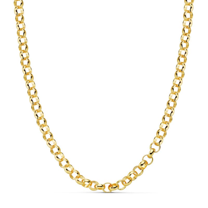 18K Cadena Rolo Hueca 45 cm 5.5 mm