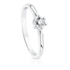 18K White Gold Brilliant Cut Diamond Solitaire 0.150 Cts. Si-H
